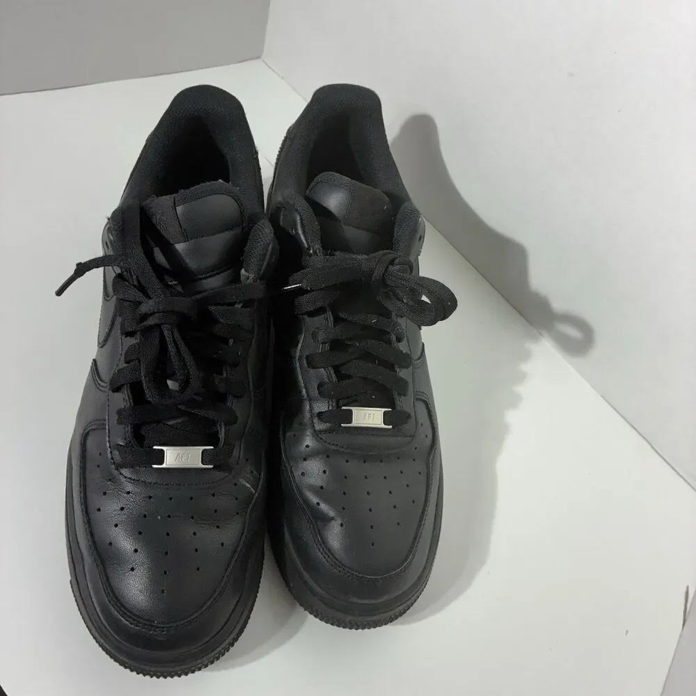 Nike Air Force 1 ’07 Triple Black Men’s Size 12 Leather Shoes CW2288-001